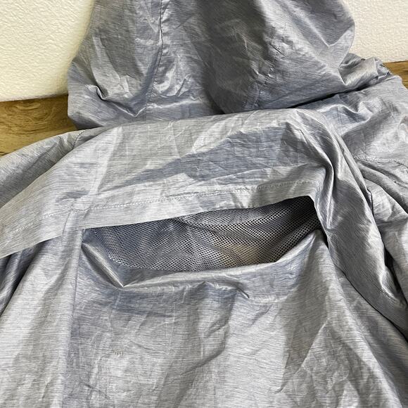 Uniqlo Packable Parka Jacket Xl Silver Full Zip Outdoors Vented Pockets Hiking - Picture 11 of 12